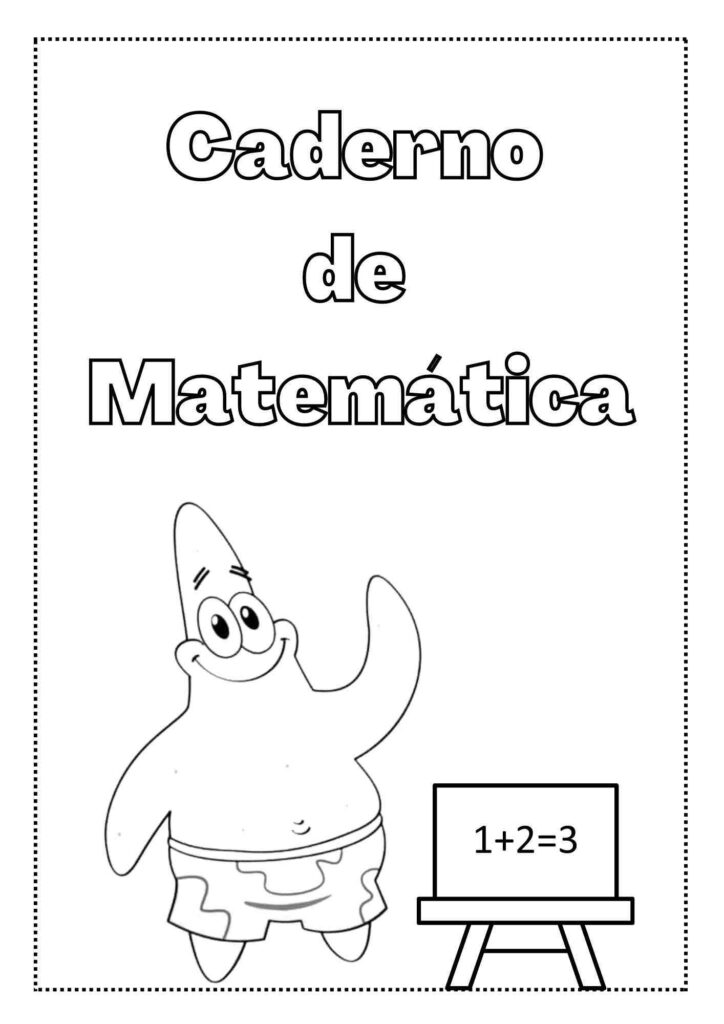 Capa De Caderno De Matemática 10 Modelos Para Imprimir Artesanato Passo A Passo 3762