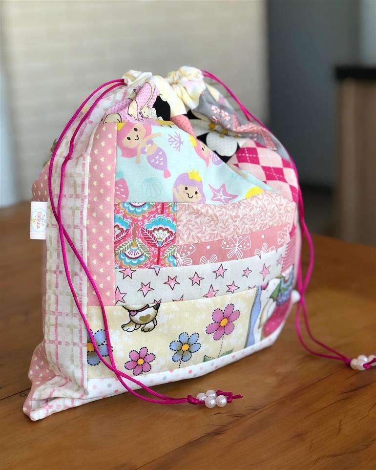 bolsa infantil de tecido