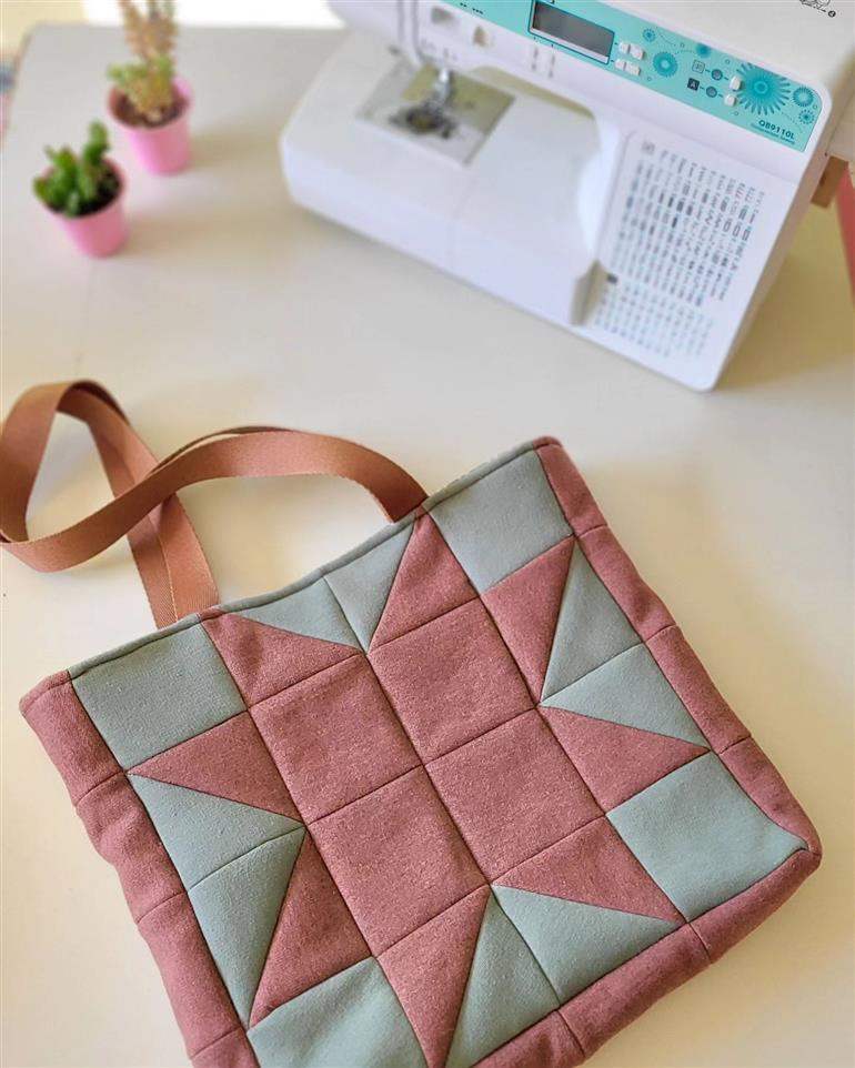 bolsa feita de patchwork