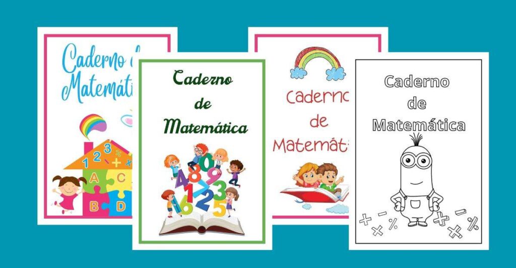 Capa De Caderno De Matemática: 10 Modelos Para Imprimir - Artesanato ...