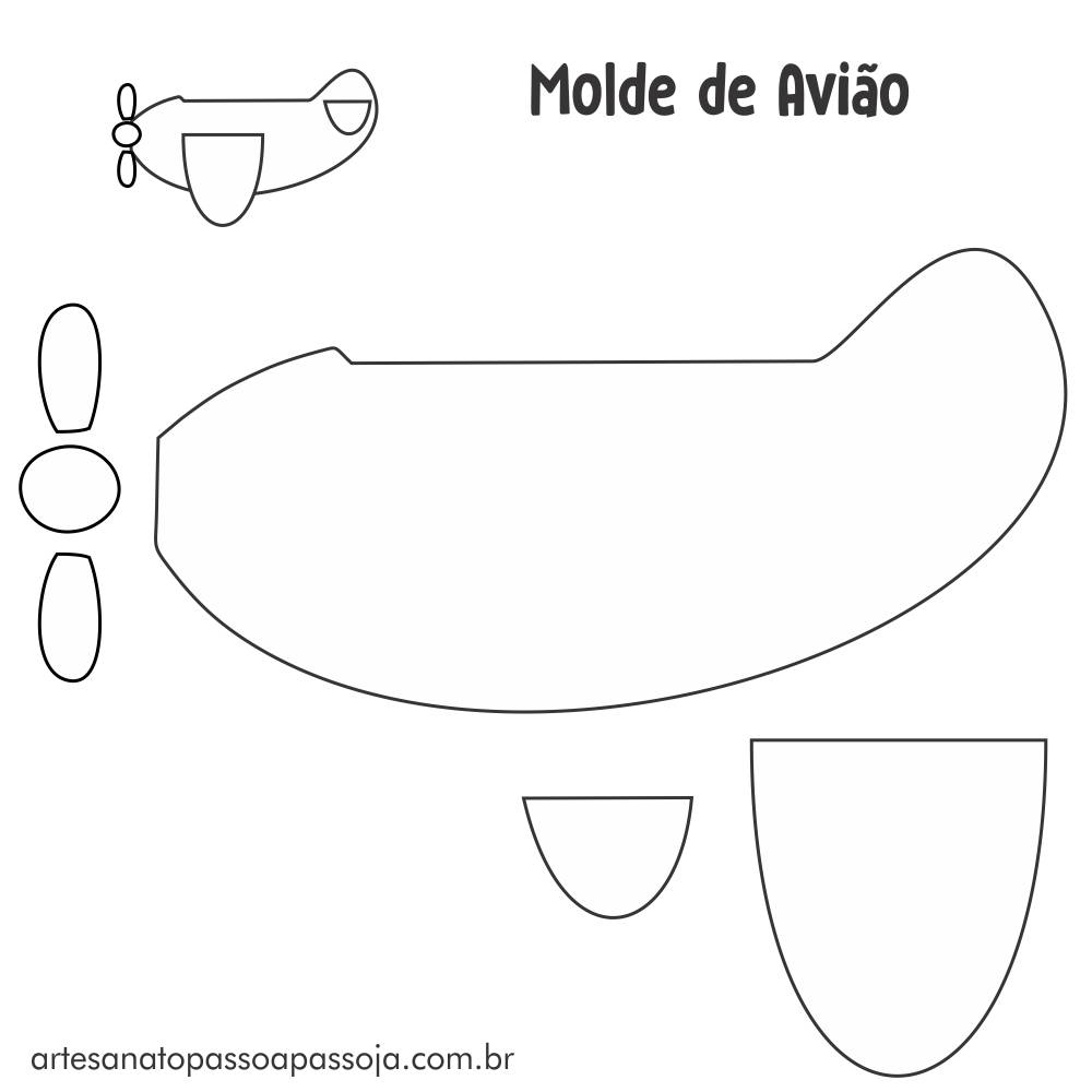 molde de aviao para imprimir