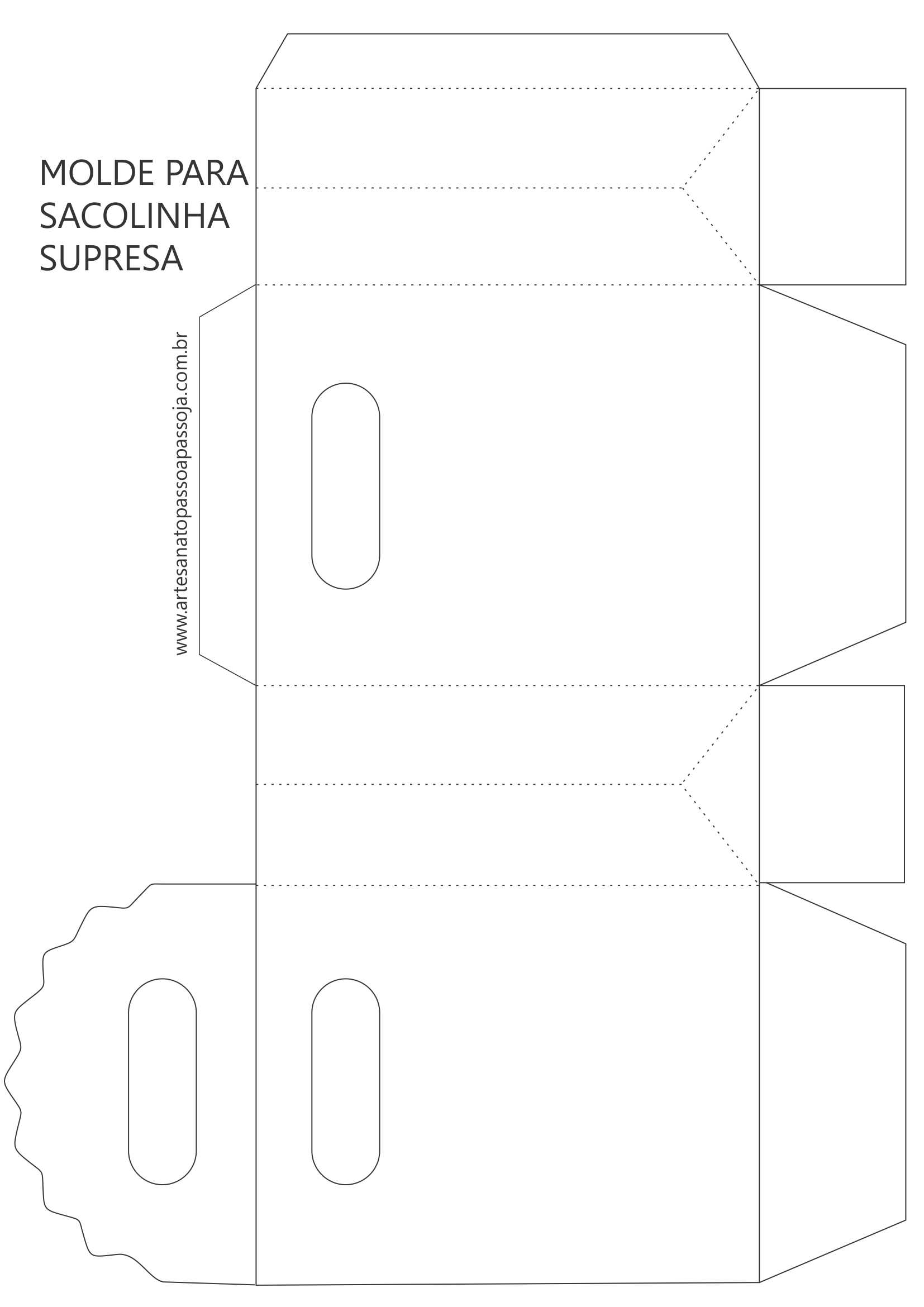 molde sacola surpresa