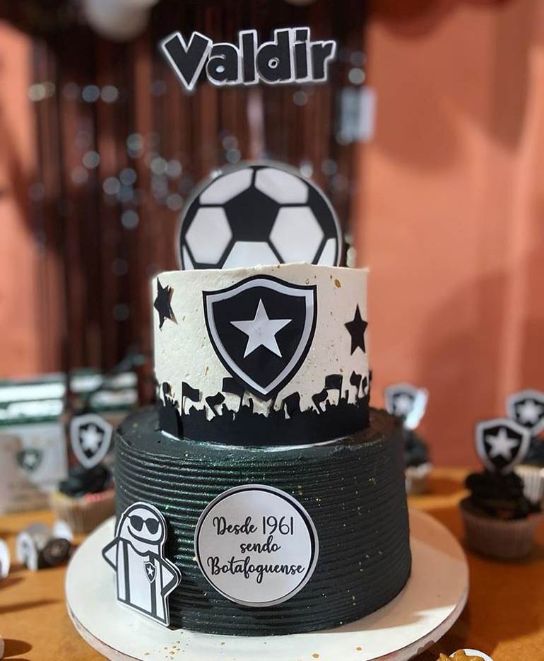 Botafogo cake  Bolo botafogo, Ideias de bolos, Bolo
