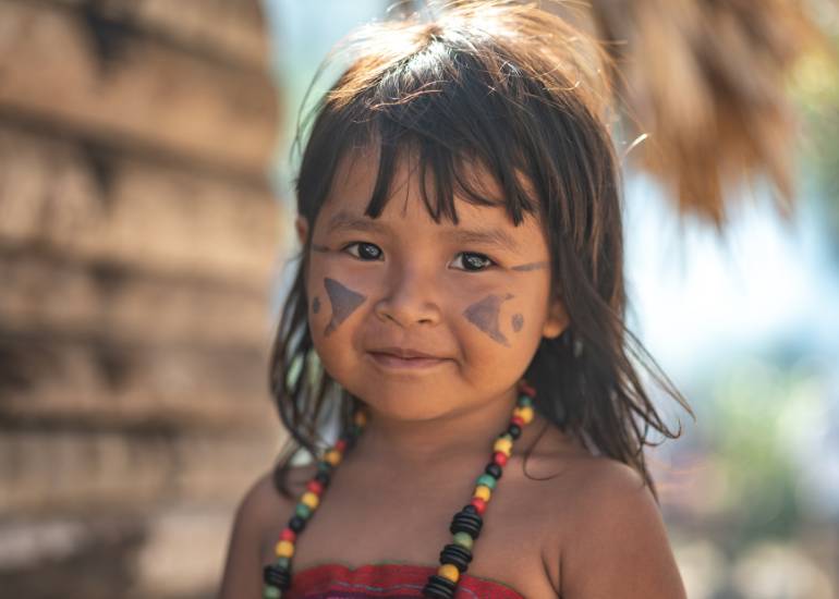 pintura indigena em crianças