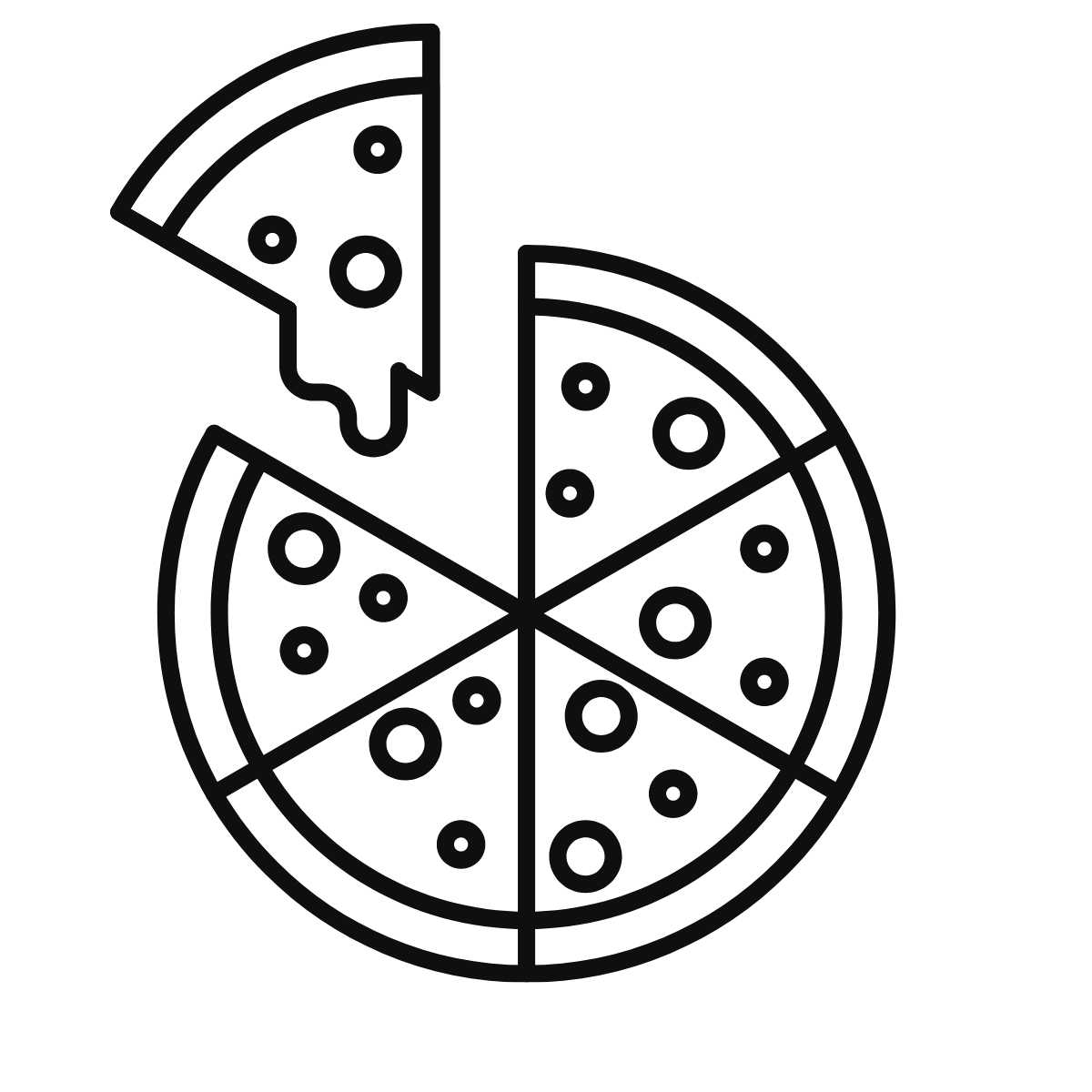 desenho de pizza