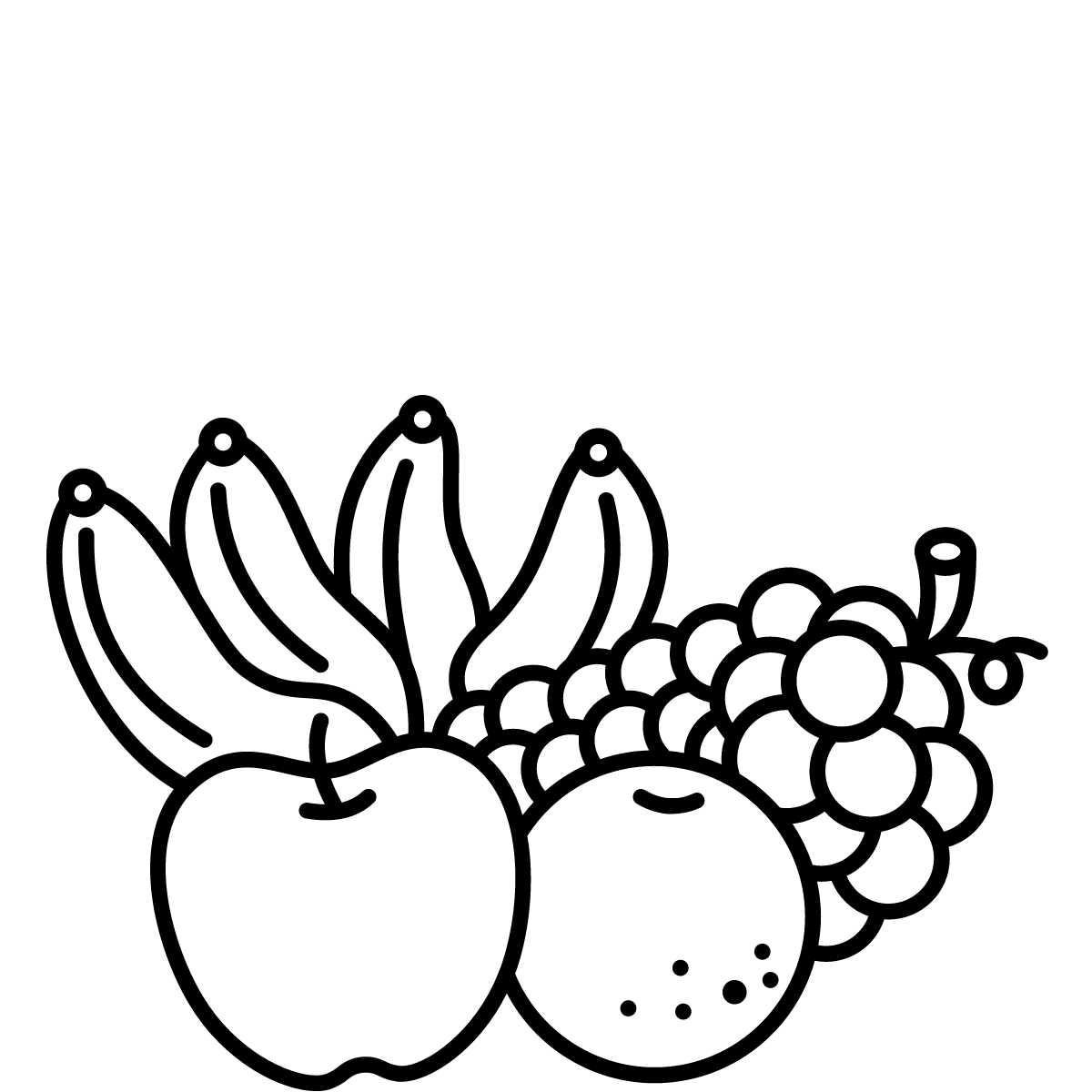 desenho de frutas
