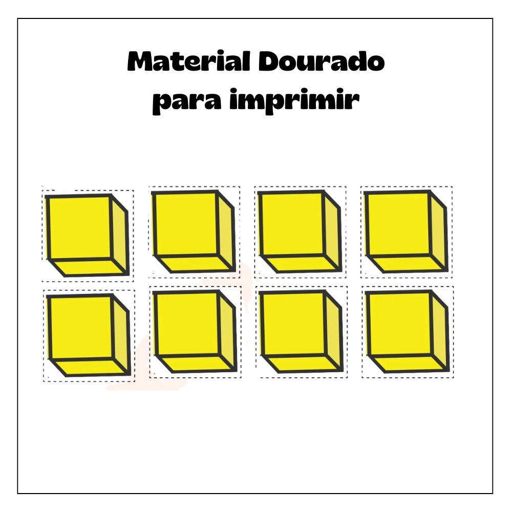 Material Dourado para imprimir unidades