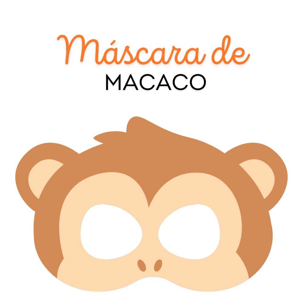 mascara de macaco para imprimir