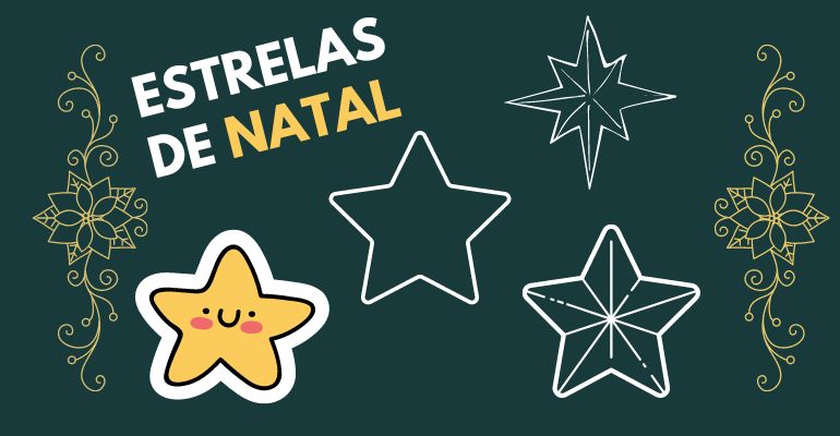 moldes de estrelas de natal