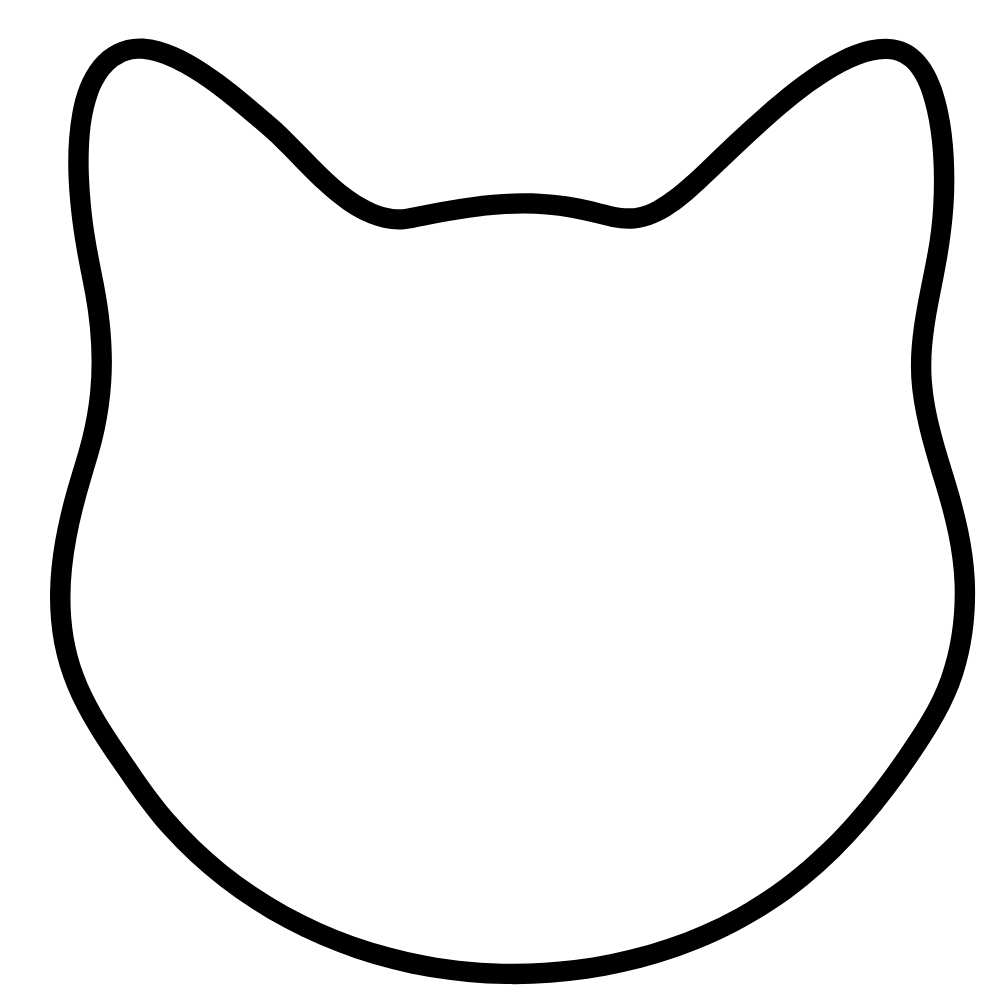 molde de gato para desenhar