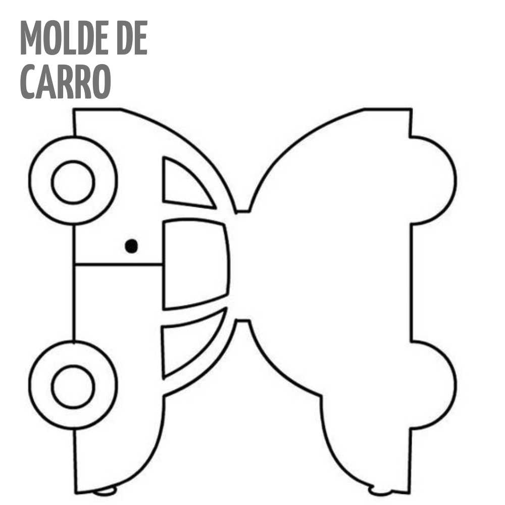 Molde de carro em feltro