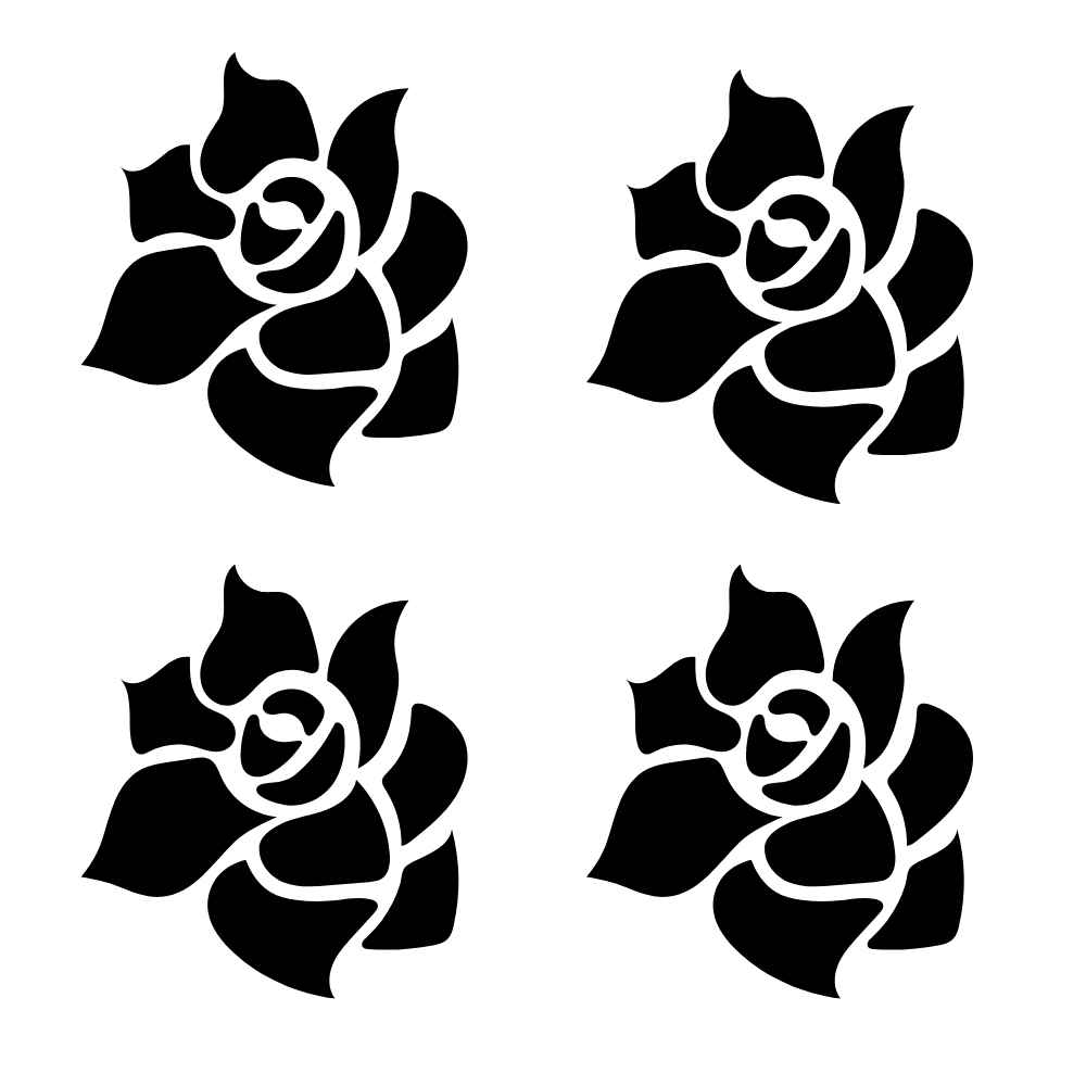 rosa stencil imprimir