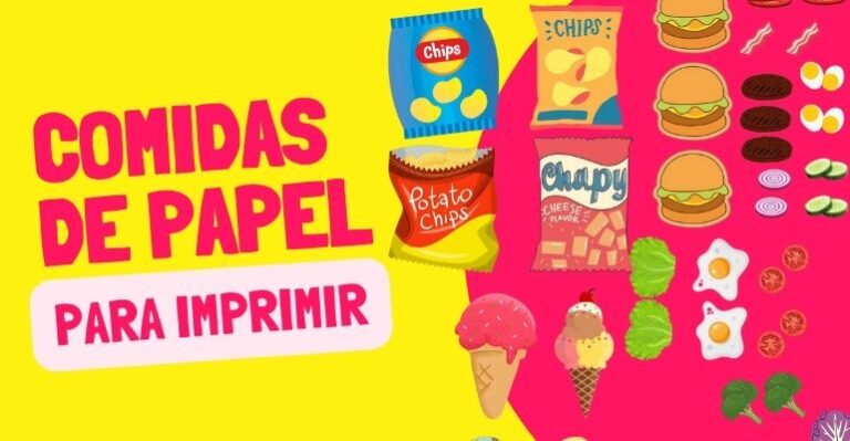 modelos de comidas de papel para imprimir