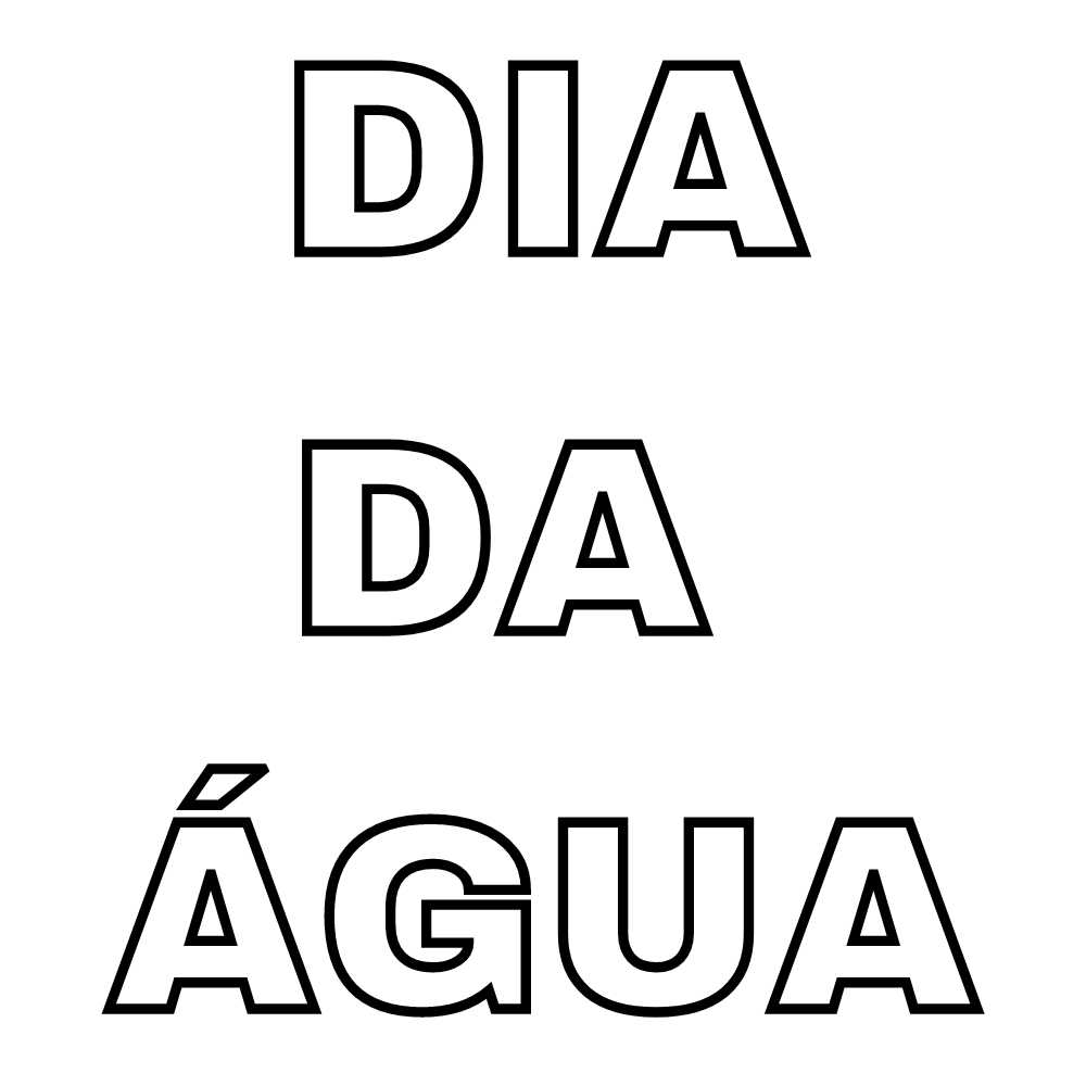 molde frase dia da agua