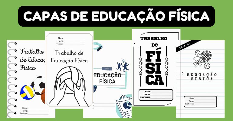 capas de educacao fisica para imprimir legais