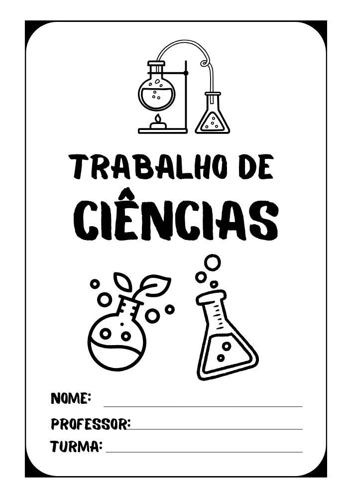 capa de caderno de ciencias