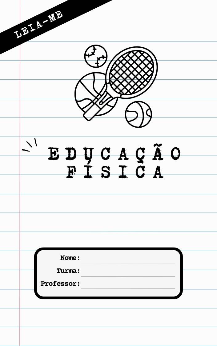 capa de trabalho de educação fisica para imprimir