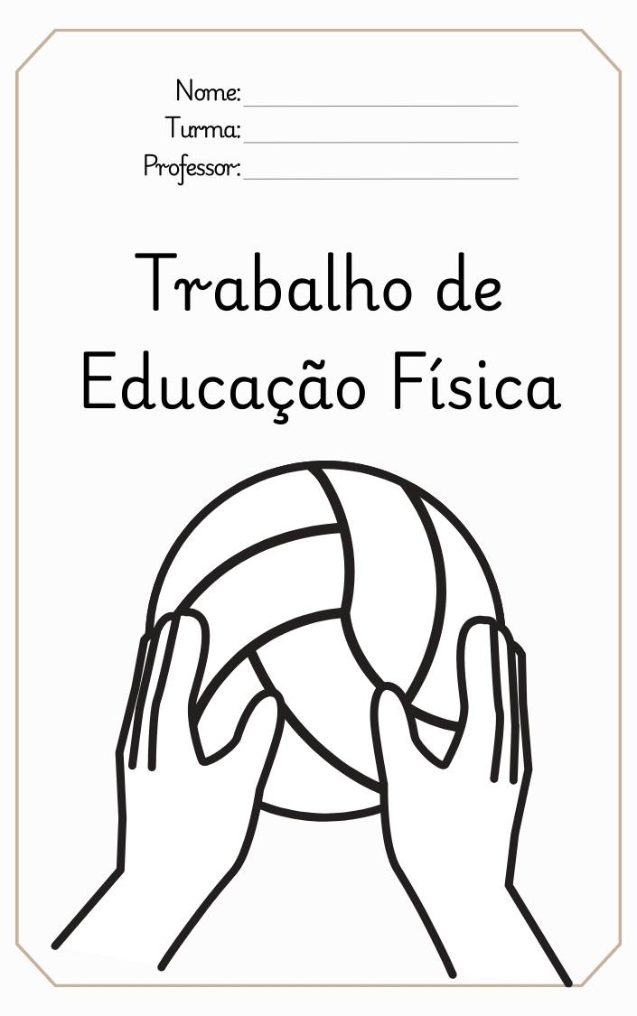 capa de trabalho de educação fisica