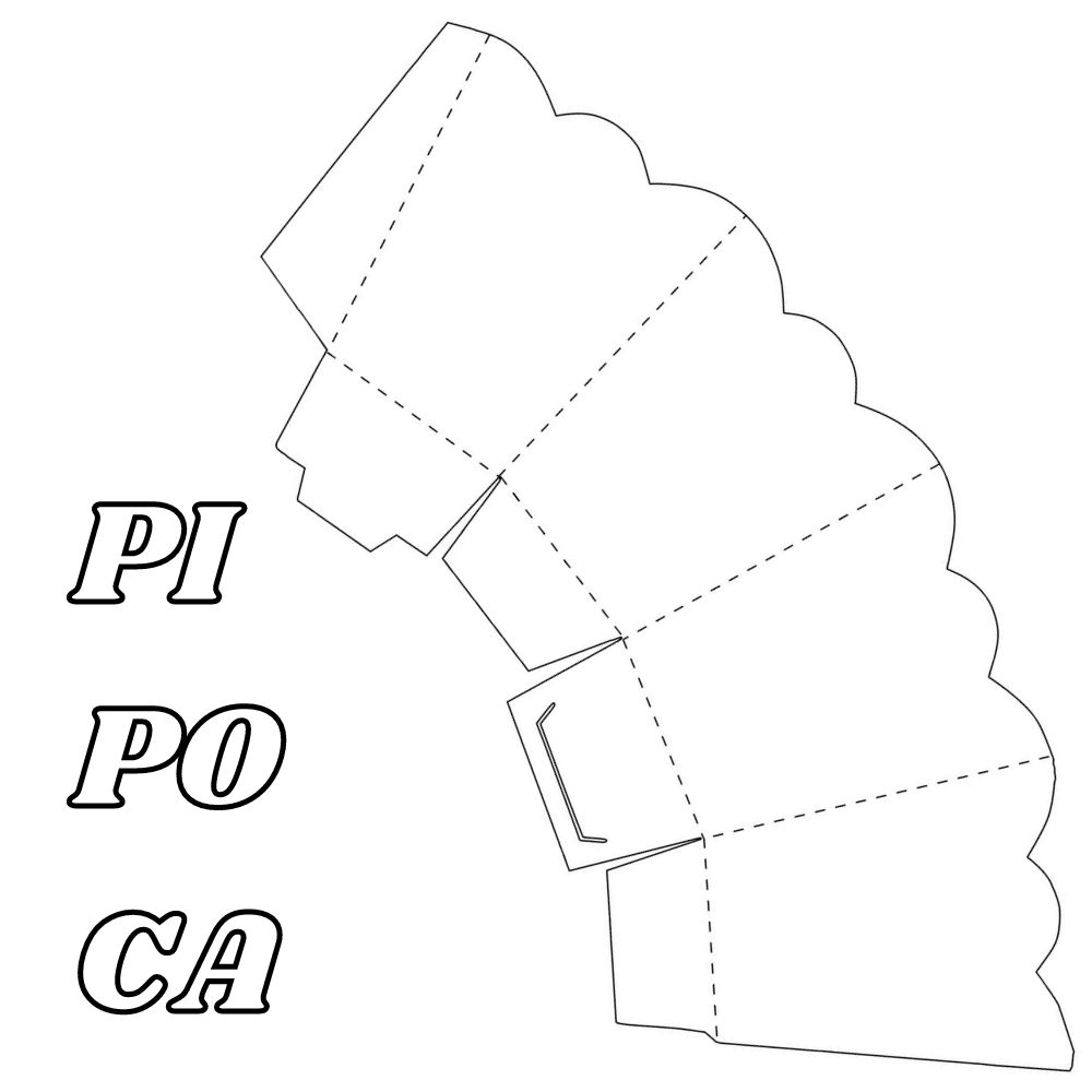 molde de pipoca para imprimir