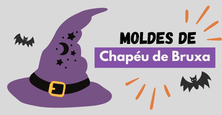 molde chapeu de bruxa