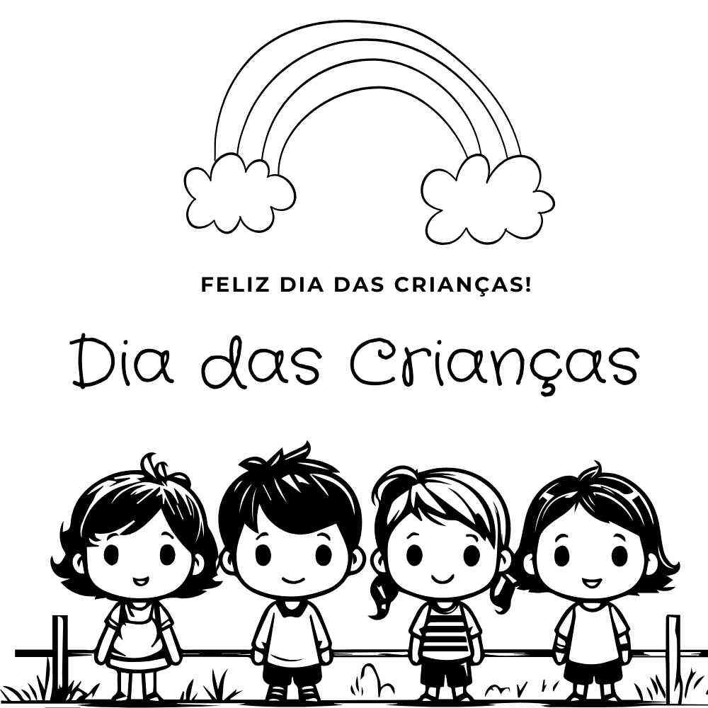 dicas de cartao feliz dia das crianças para imprimir