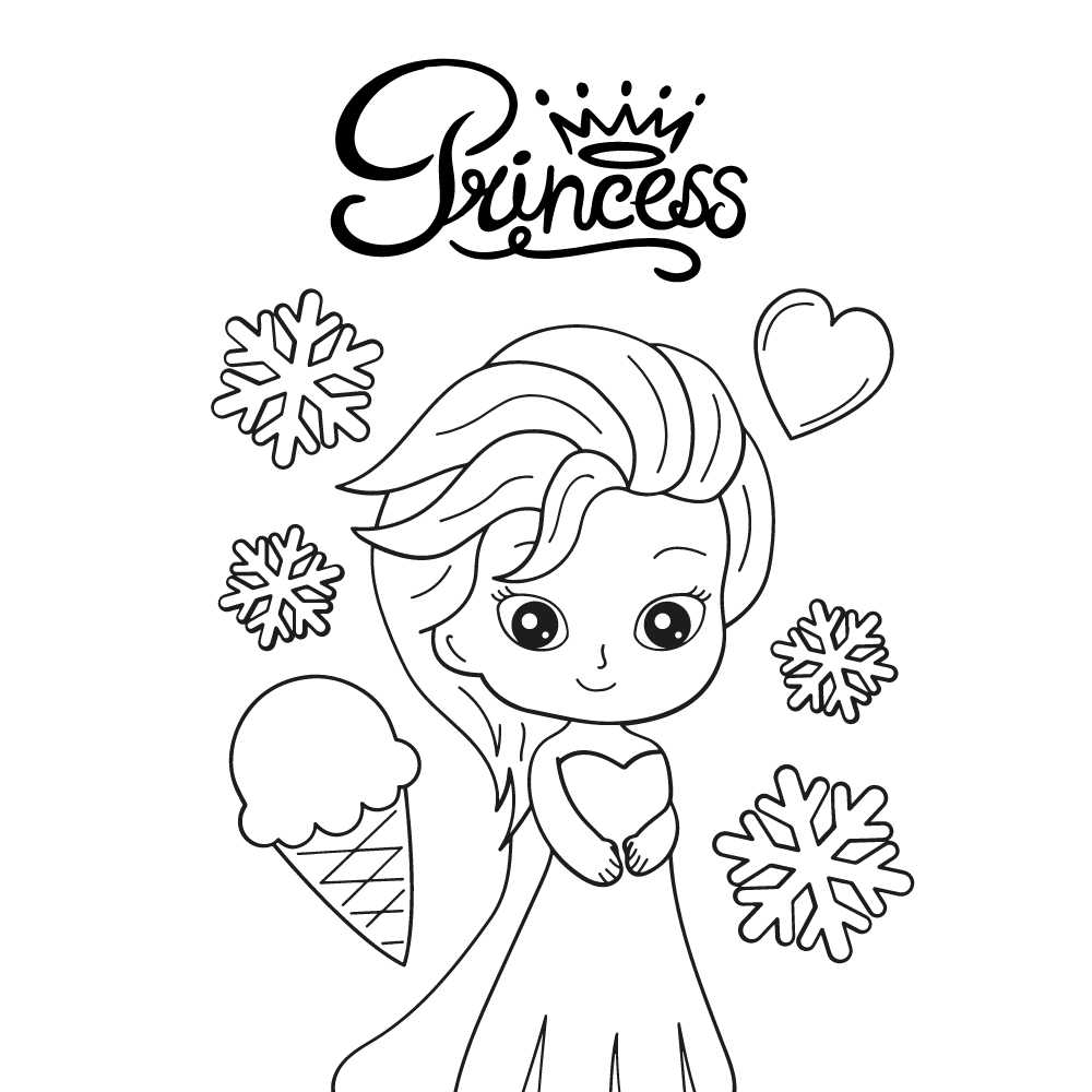 princesa para pintar