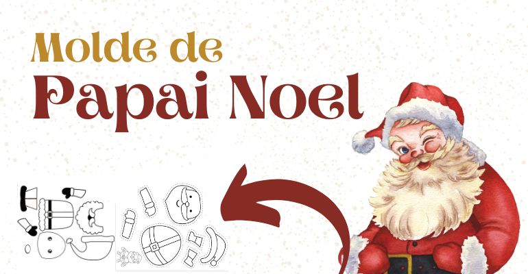 molde de papai noel grande