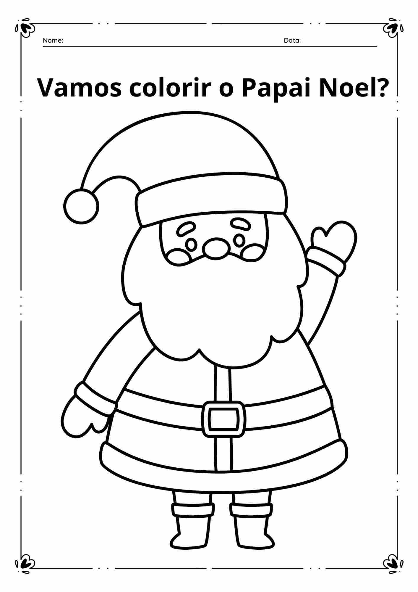 atividade de natal com papai noel