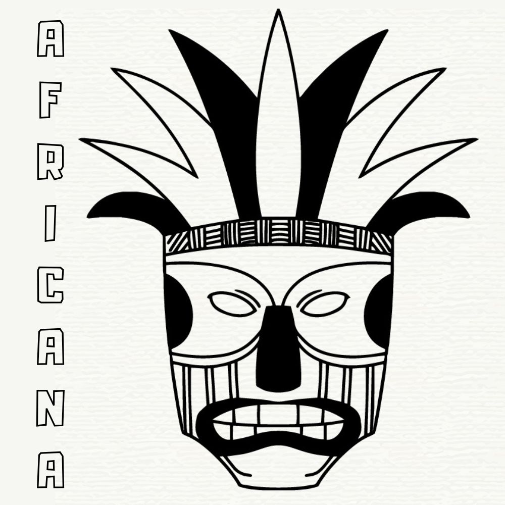 desenho de mascara africana