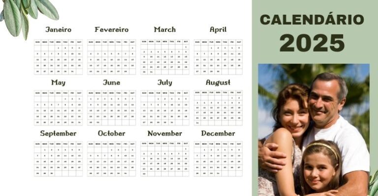 calendarios com foto 2025