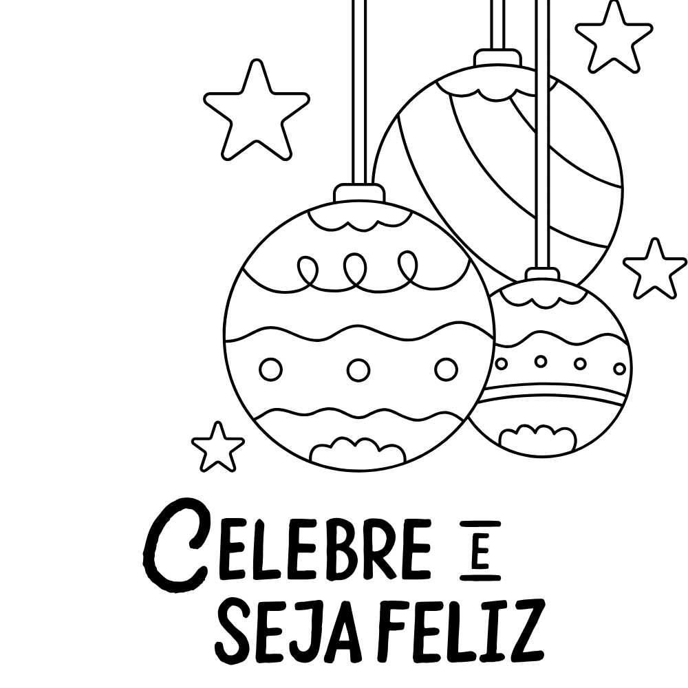 desenho natalino com frase de natal