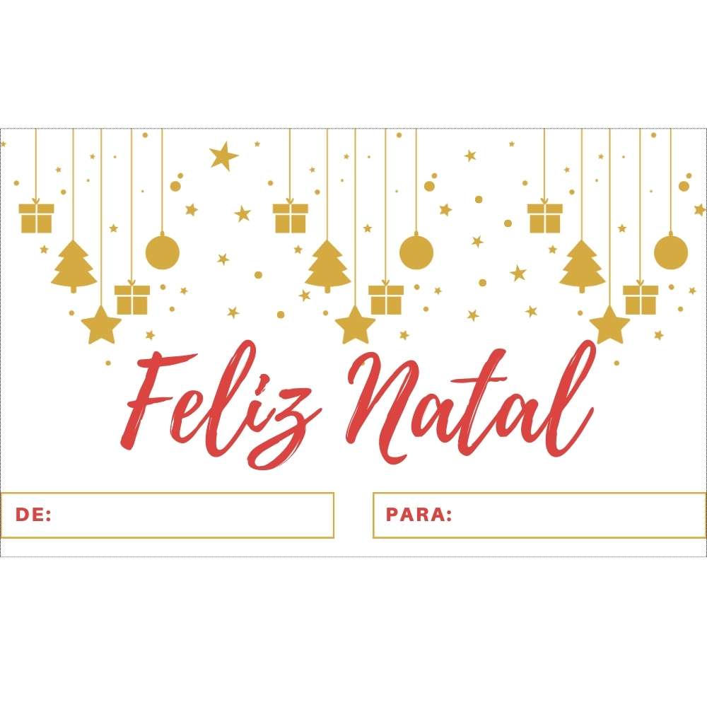 Cartão de Natal Personalizado para imprimir