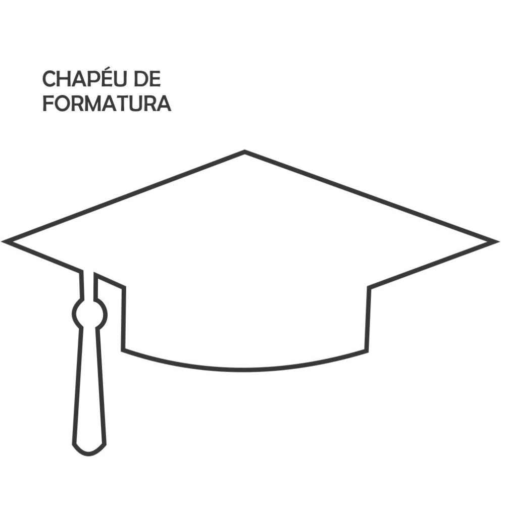 molde de chapeu de formatura para imprimir