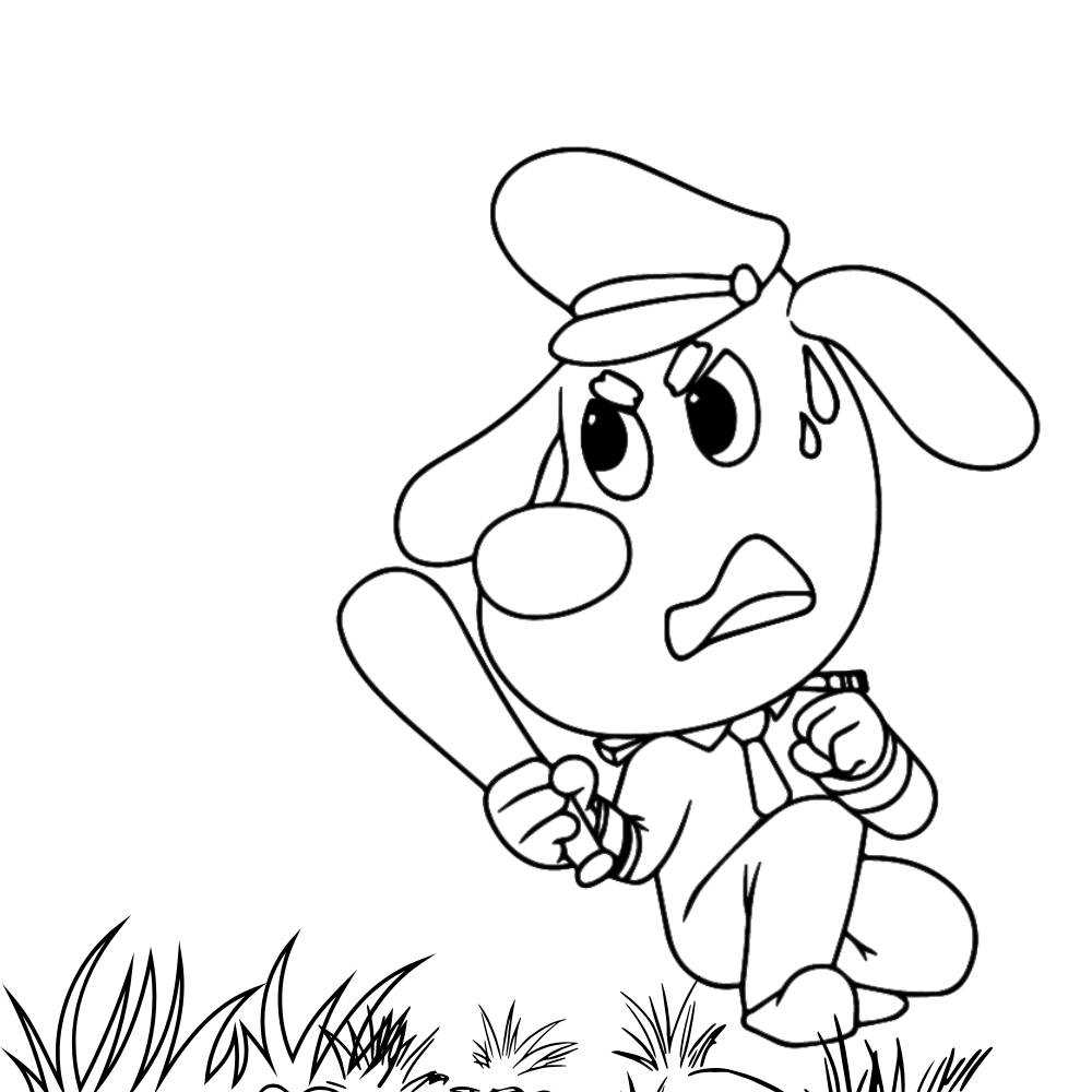 desenho do Detetive labrador para colorir