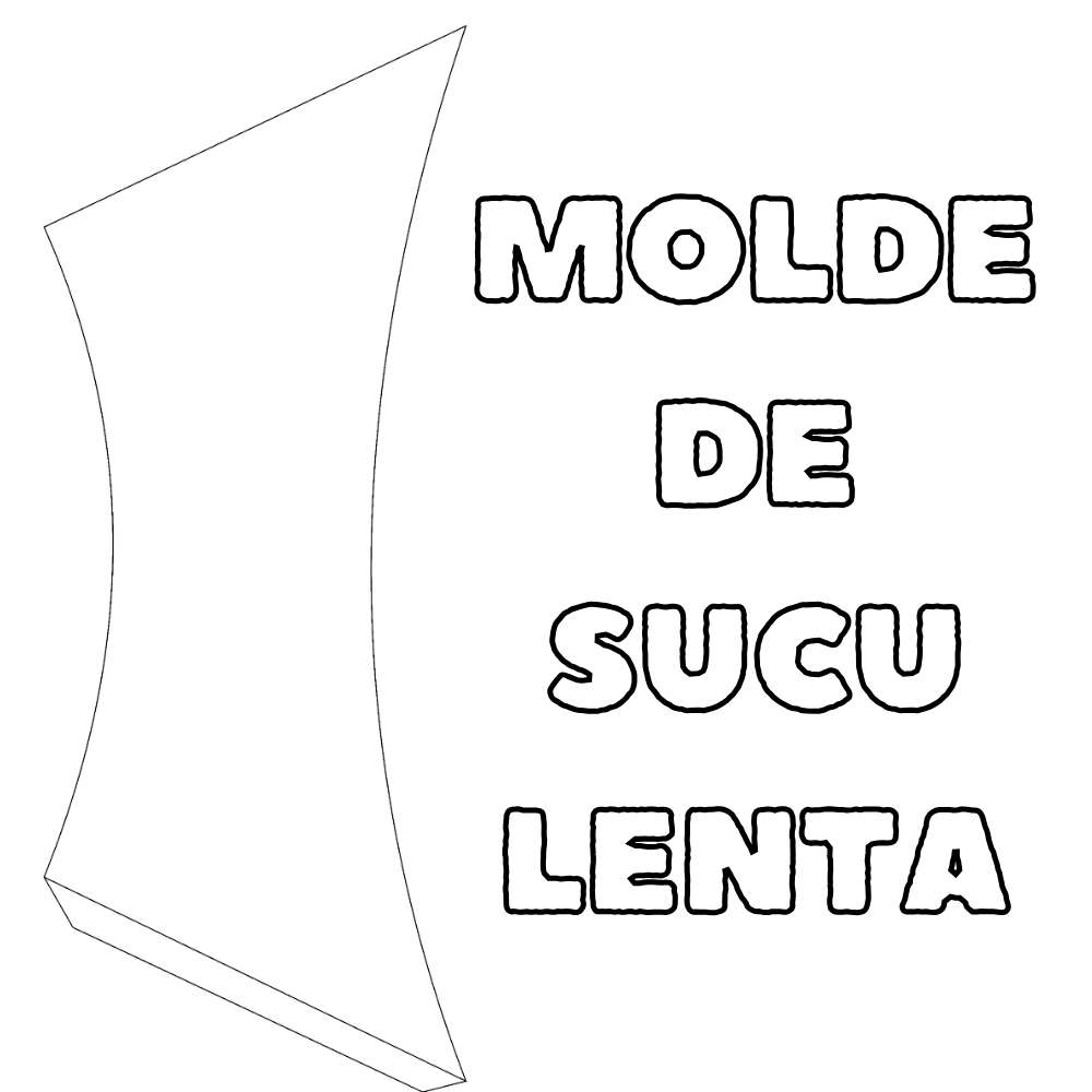 molde de suculenta para imprimir grande