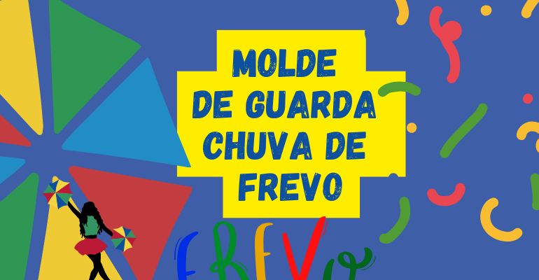 molde guarda chuva frevo