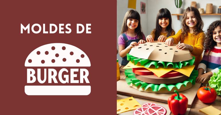 molde de hamburguer para imprimir recortar