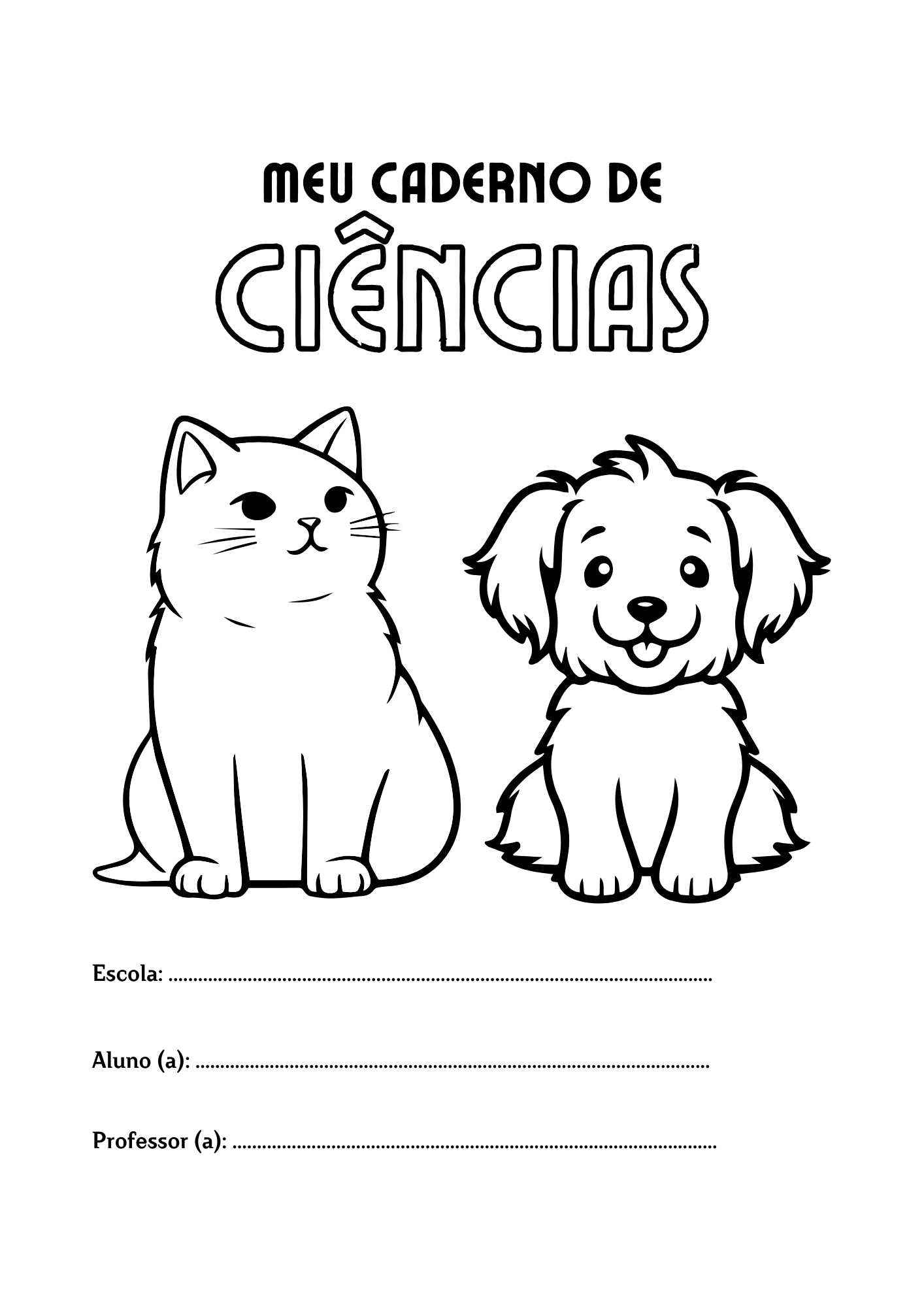 abertura de caderno animais