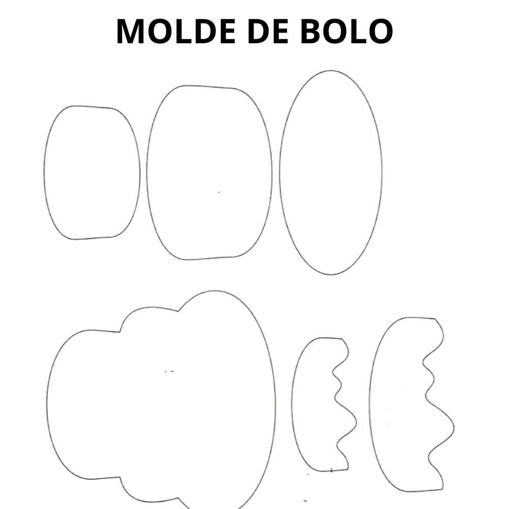 molde de bolo imprimir grande