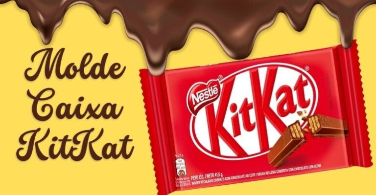 molde caixa chocolate kit kat